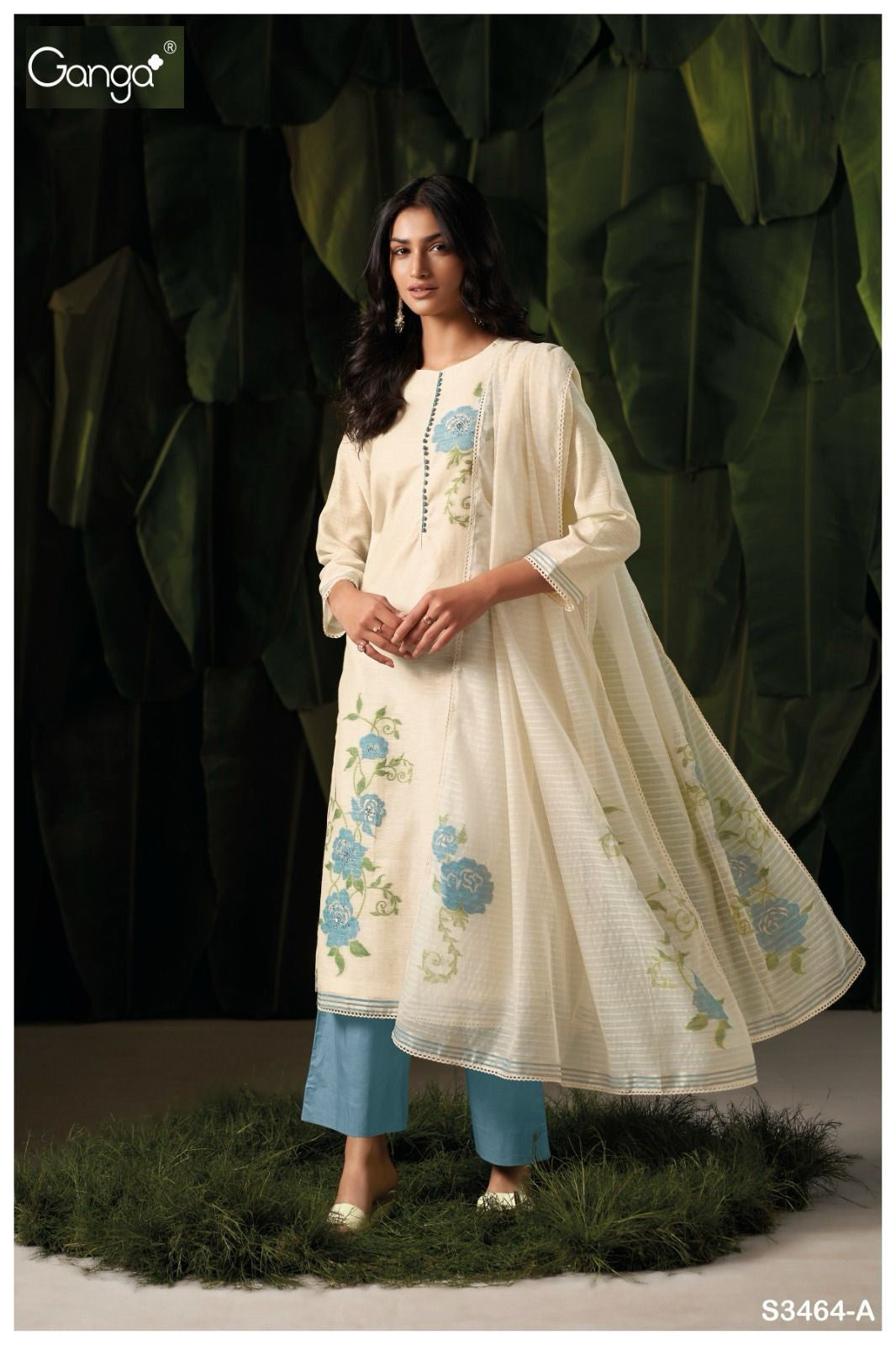 Iradri Ganga Woven Linen Plazzo Style Suits Wholesale