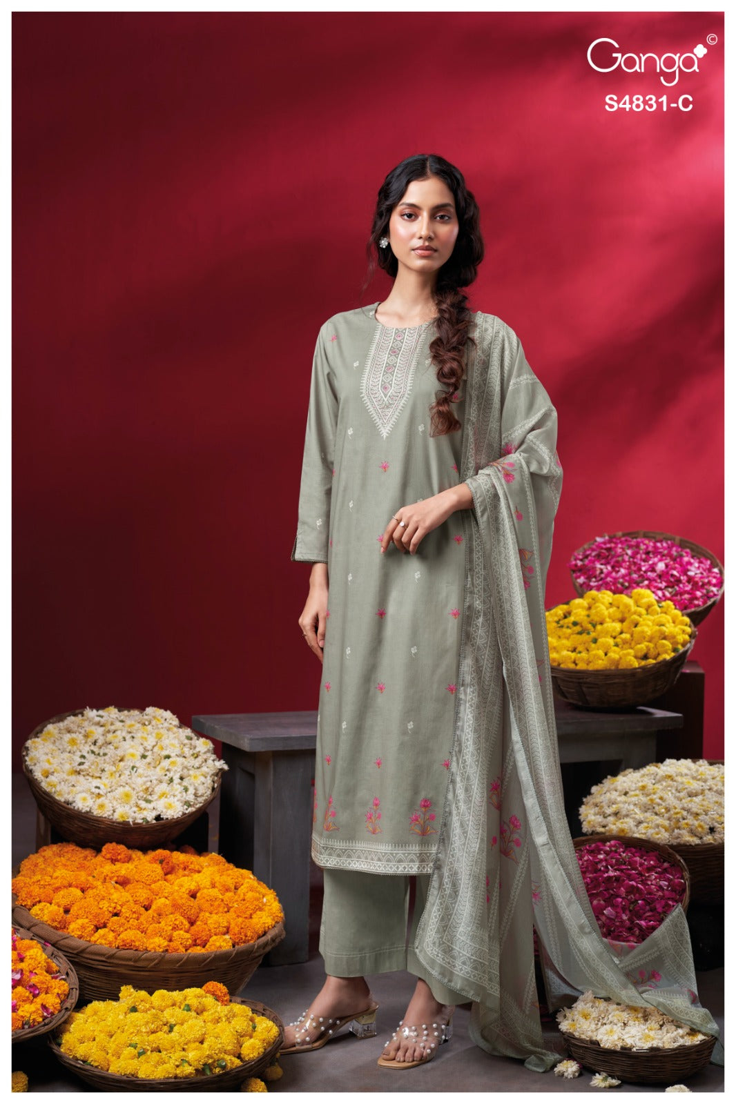 Iramika S4831 Ganga Cotton Plazzo Style Suits Wholesaler Gujarat