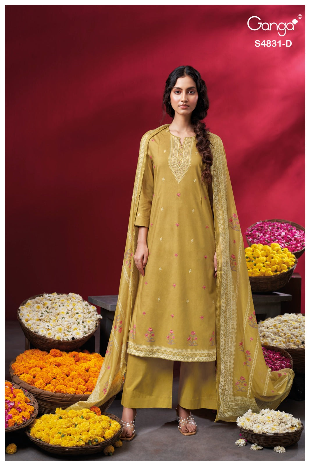Iramika S4831 Ganga Cotton Plazzo Style Suits Wholesaler Gujarat