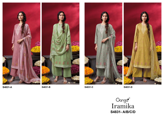 Iramika S4831 Ganga Cotton Plazzo Style Suits Wholesaler Gujarat