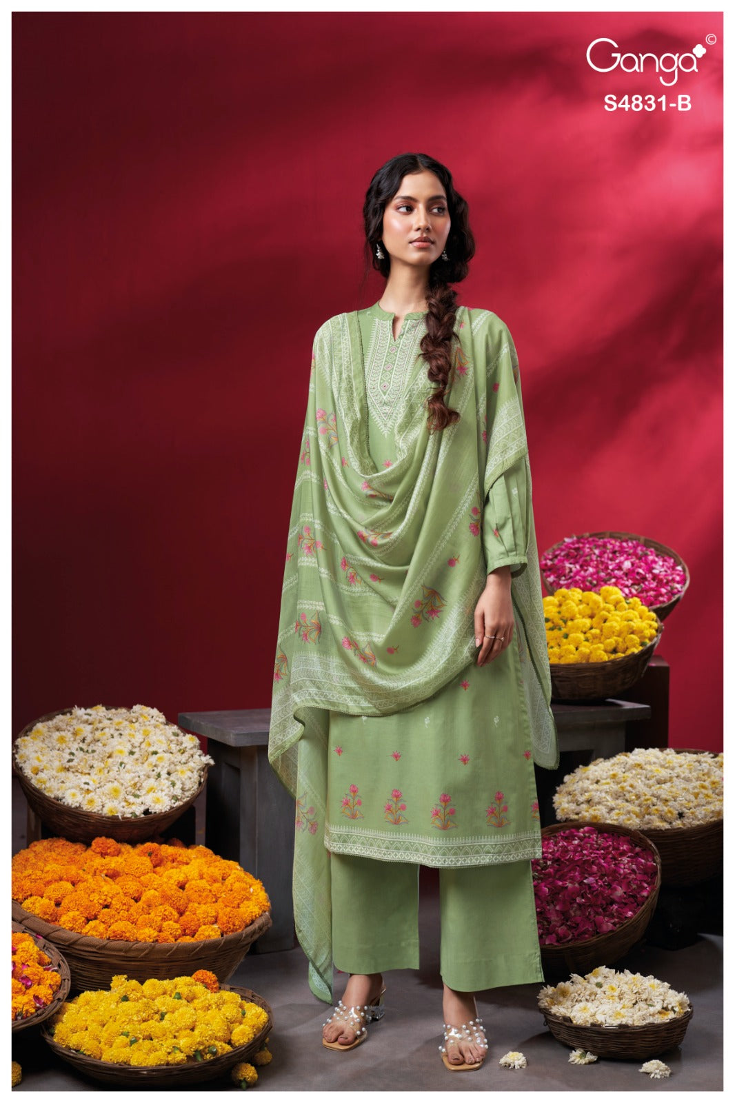 Iramika S4831 Ganga Cotton Plazzo Style Suits Wholesaler Gujarat