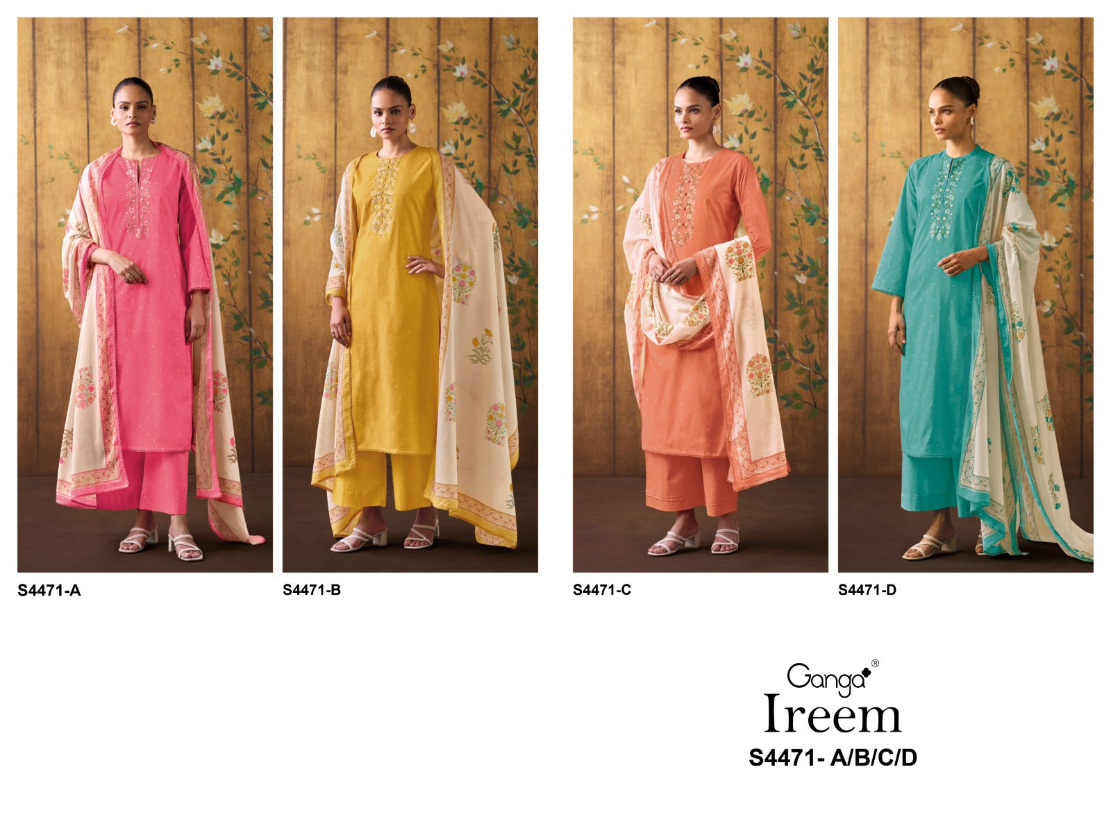 Ireem 4471 Ganga Cotton Plazzo Style Suits Wholesale Price