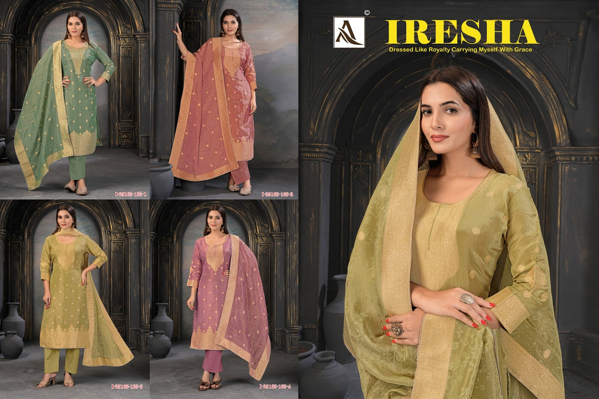 Iresha Alok Viscose Simmer Karachi Salwar Suits Wholesale Rate