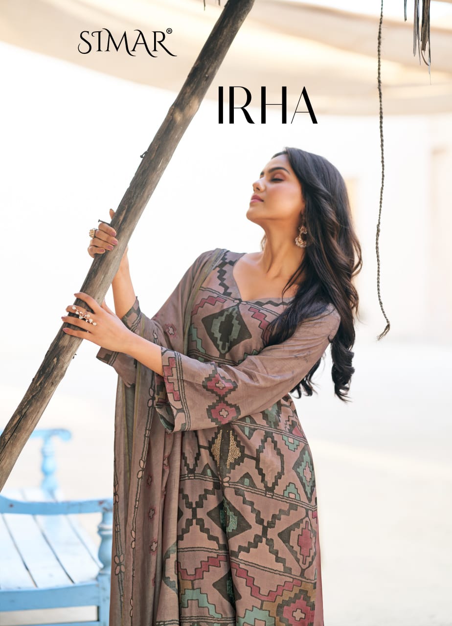 Irha 9072 Simar Viscose Muslin Pant Style Suits Exporter