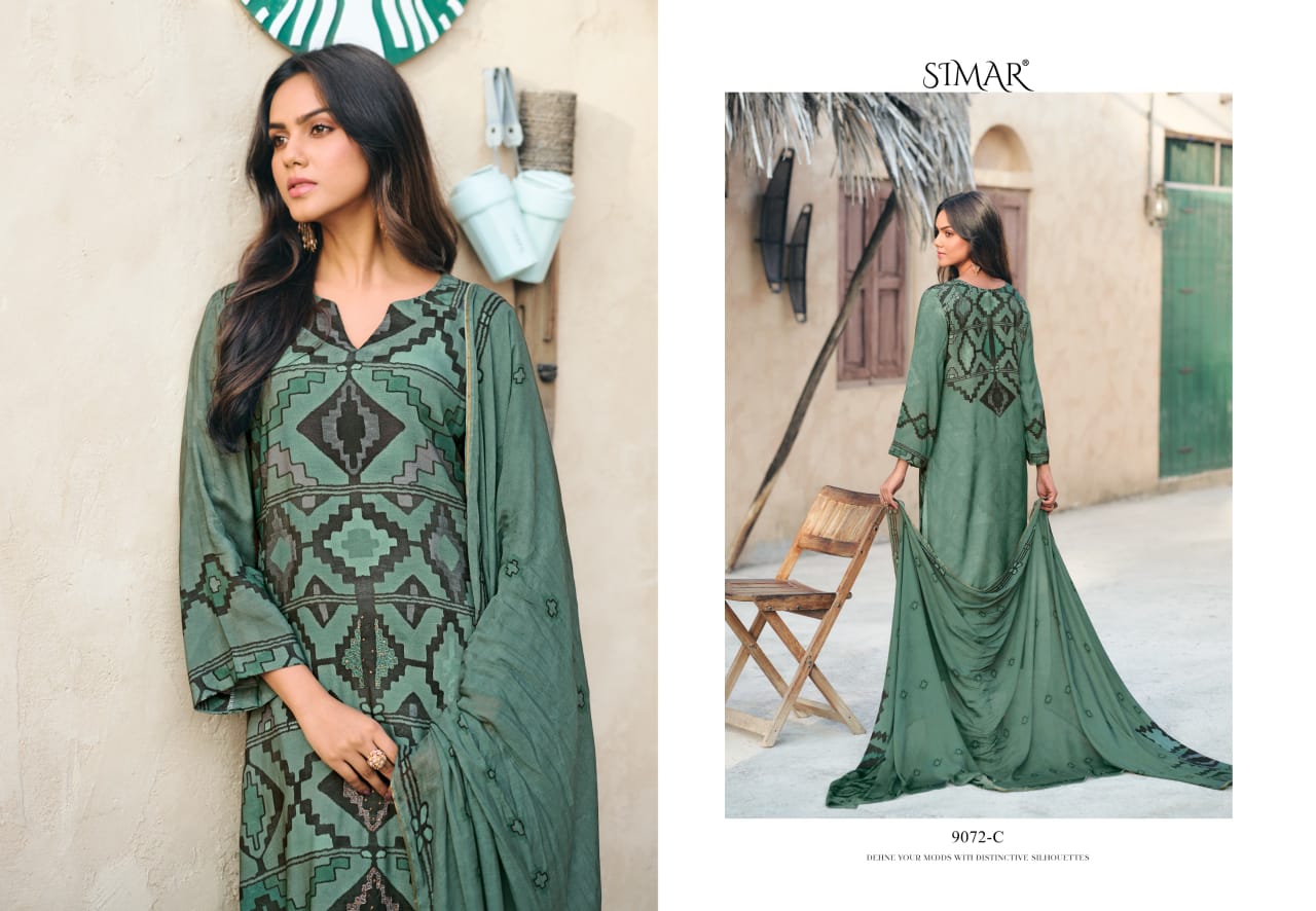 Irha 9072 Simar Viscose Muslin Pant Style Suits Exporter