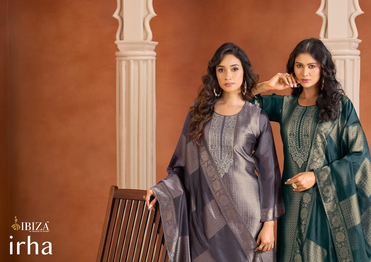 Irha Ibiza Banglori Silk Pant Style Suits Manufacturer Gujarat