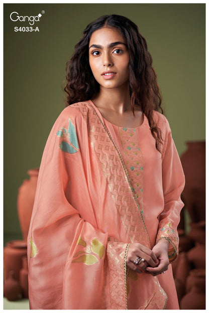 Irhaa 4033 Ganga Pure Organza Plazzo Style Suits Wholesale Price