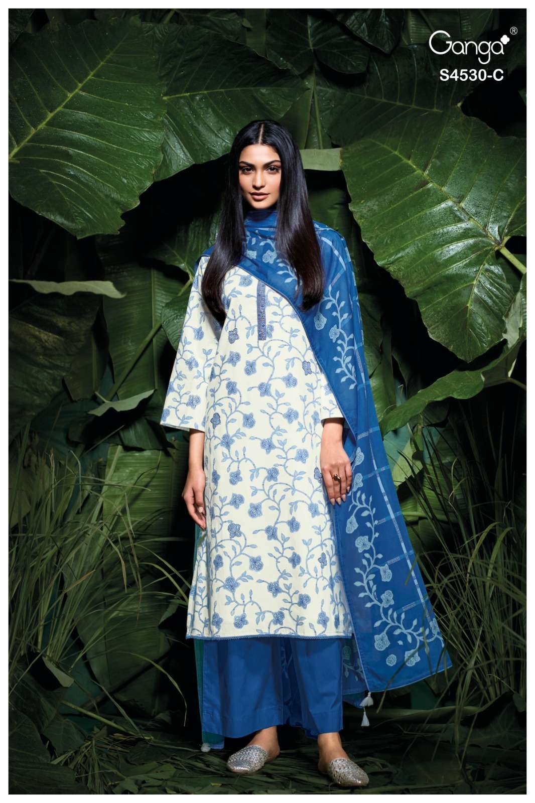 Iria 4530 Ganga Cotton Pant Style Suits Wholesaler Gujarat