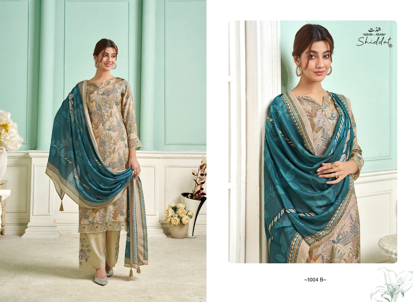 Irina 1004 Shiddat Muslin Pant Style Suits Exporter India