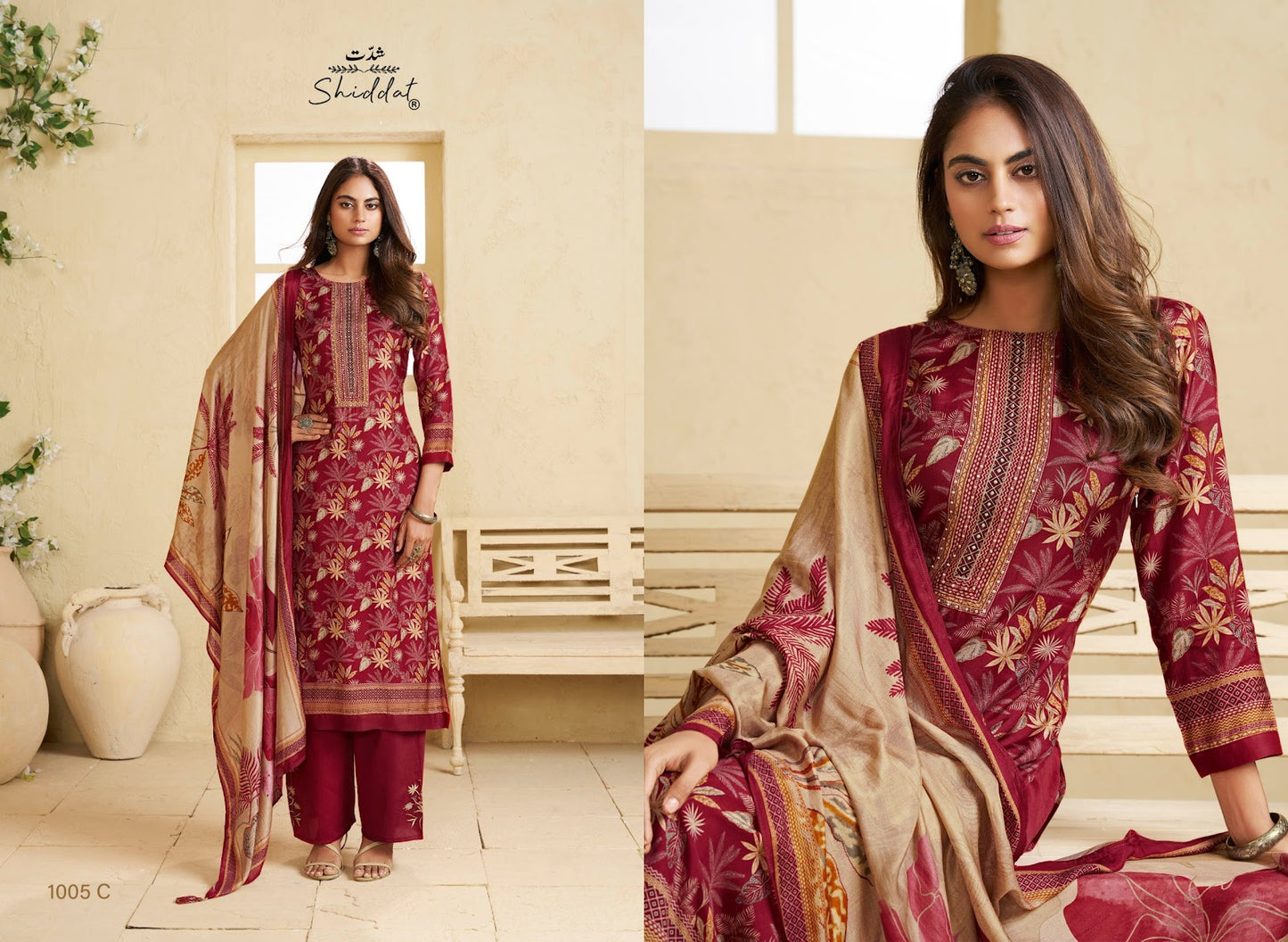 Irina 1005 Shiddat Muslin Pant Style Suits Supplier Gujarat