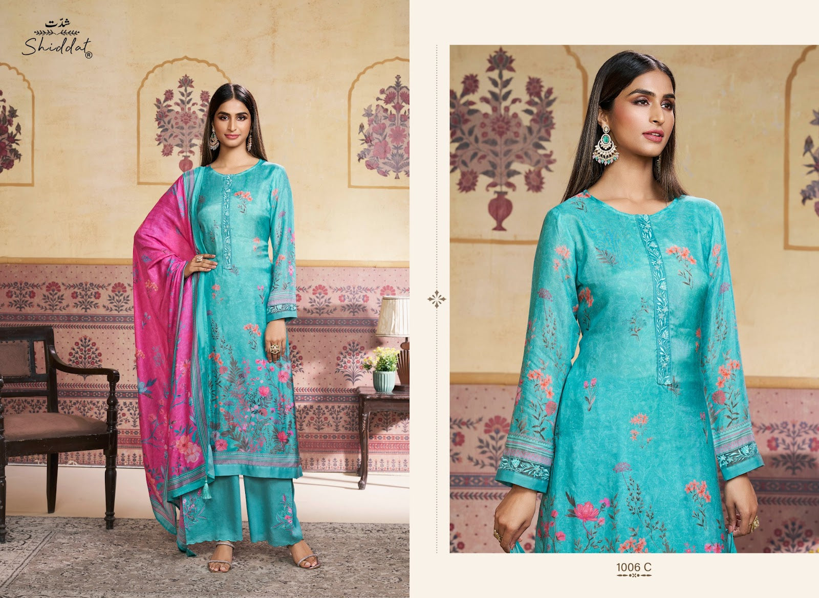 Irina 1006 Shiddat Muslin Pant Style Suits Exporter India