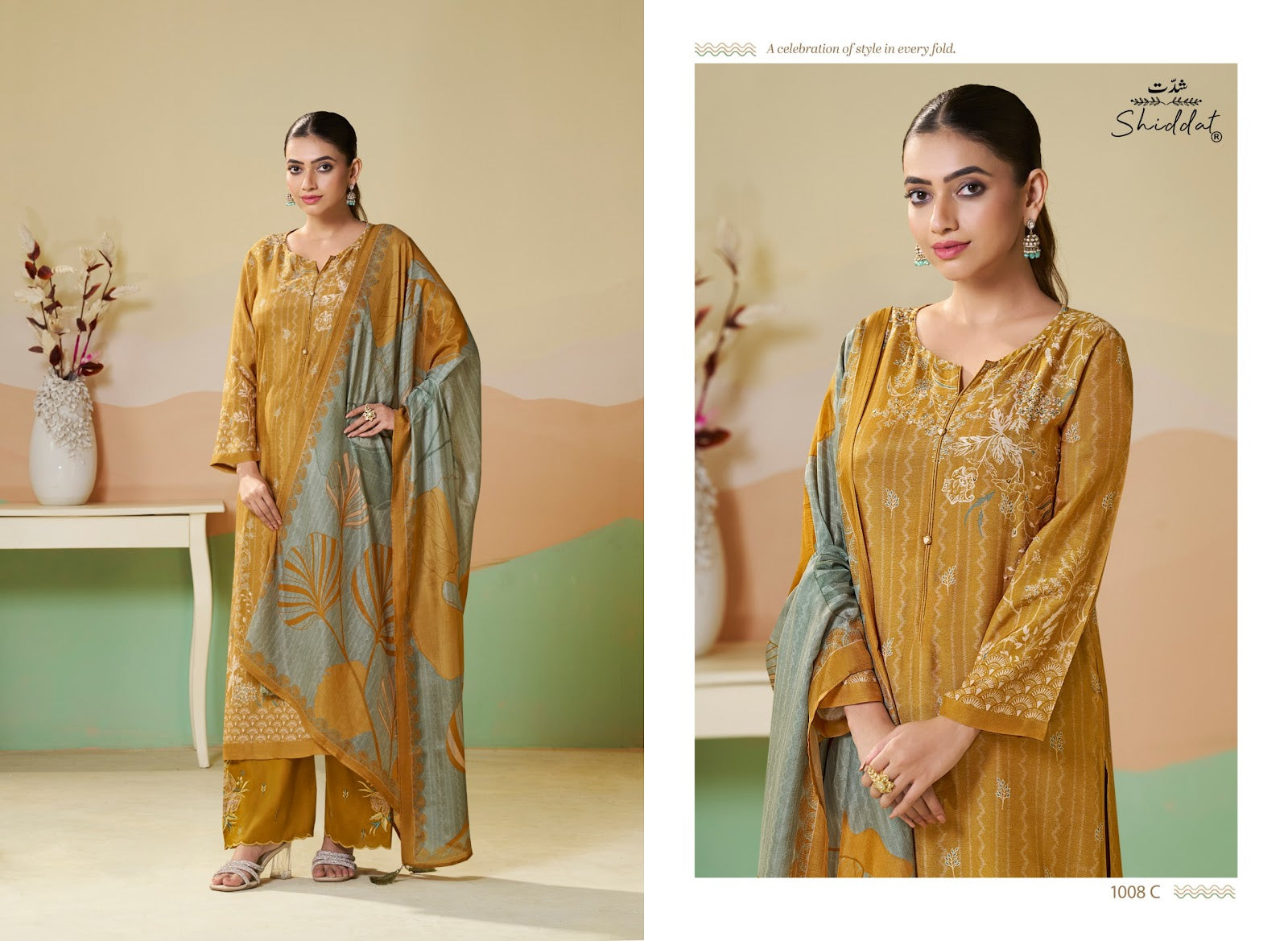 Irina 1008 Shiddat Muslin Pant Style Suits Manufacturer