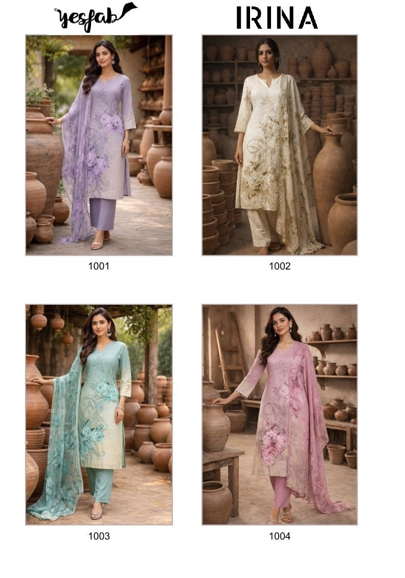 Irina Yesfab Lawn Pant Style Suits Supplier
