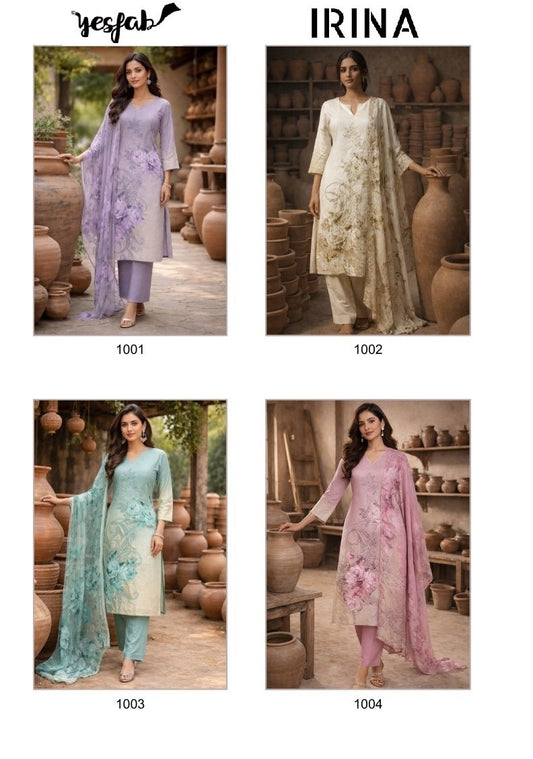 Irina Yesfab Lawn Pant Style Suits Supplier