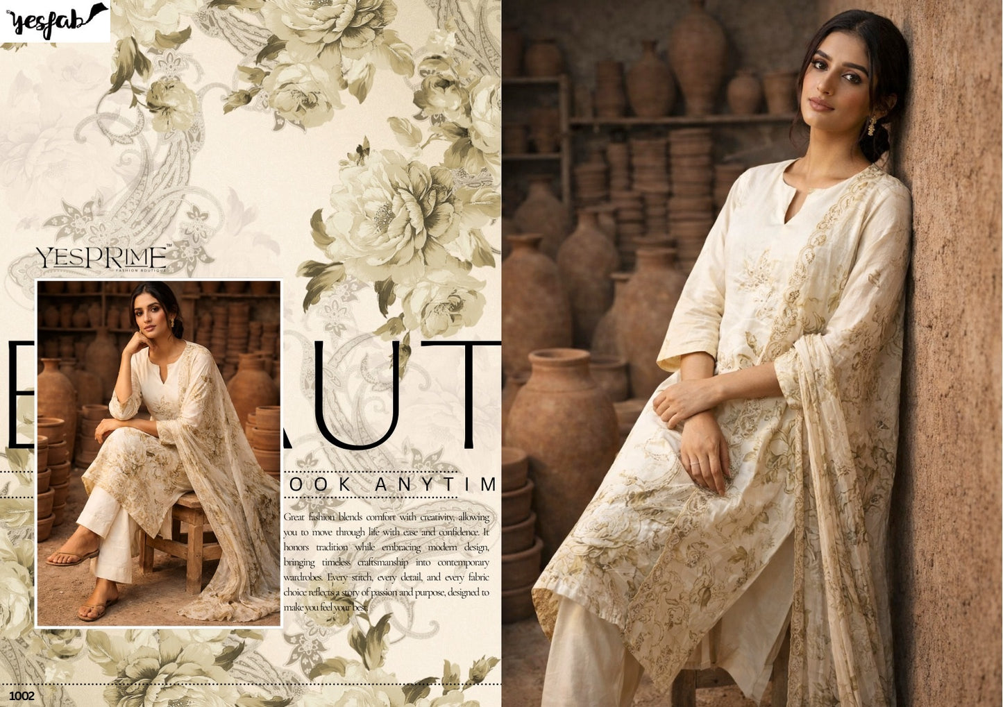 Irina Yesfab Lawn Pant Style Suits Supplier