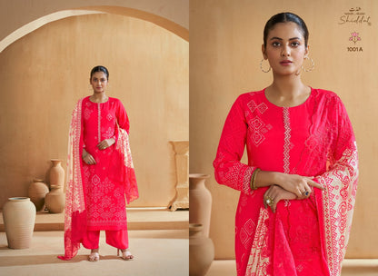 Iris 1001 Shiddat Pure Muslin Plazzo Style Suits Wholesale Rate