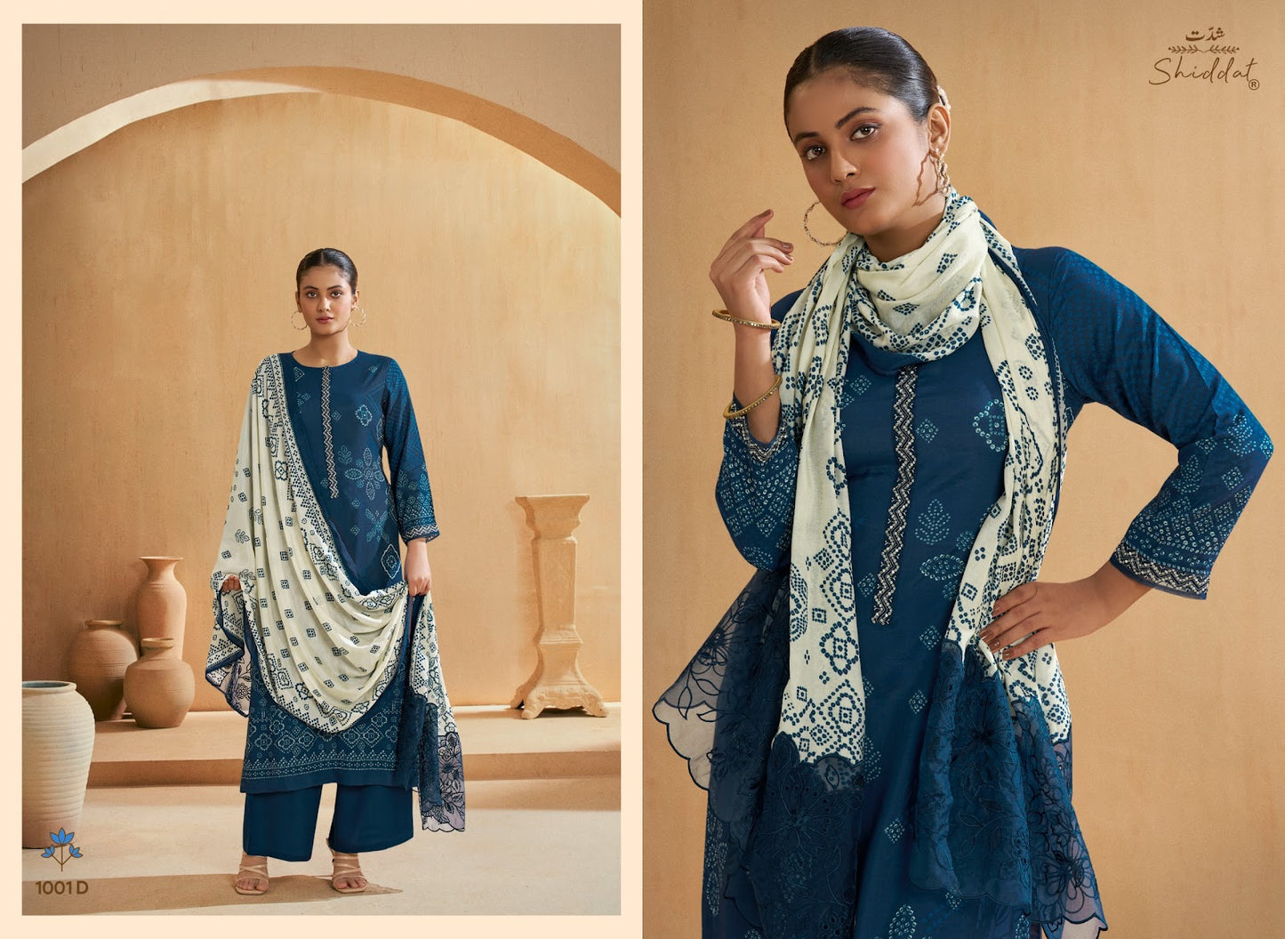 Iris 1001 Shiddat Pure Muslin Plazzo Style Suits Wholesale Rate