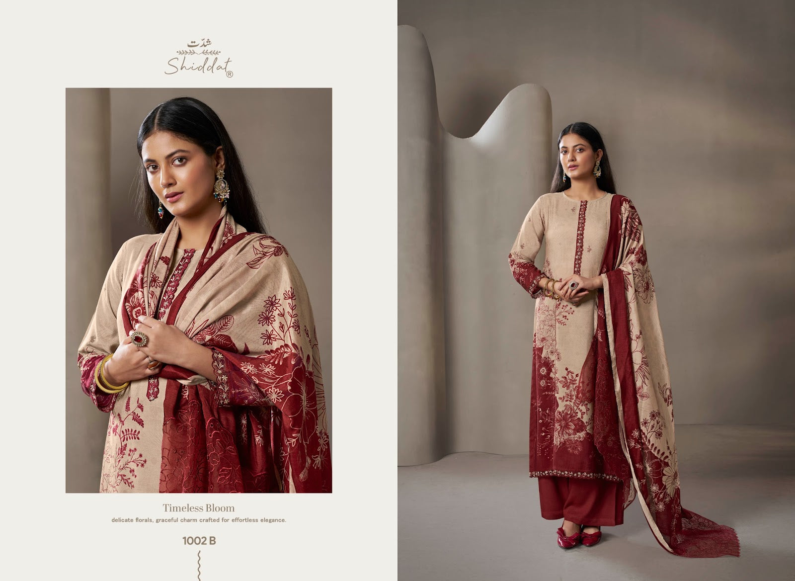 Iris 1002 Shiddat Muslin Plazzo Style Suits Wholesale Rate