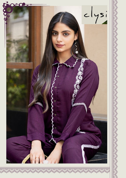 Iris Clysi Viscose Co Ord Set Supplier Gujarat