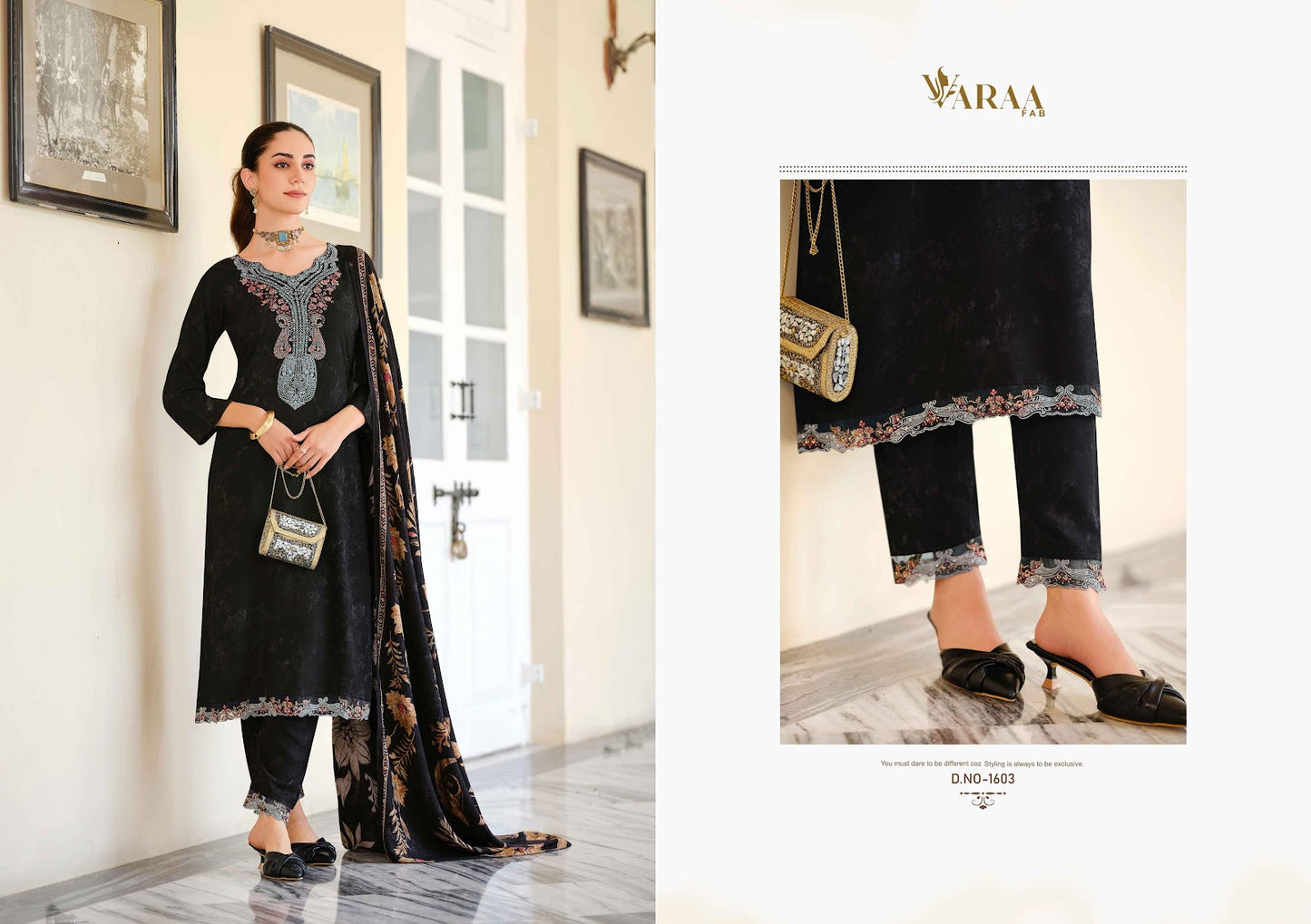 Irish Varaa Fab Pure Viscose Pashmina Suits Supplier Ahmedabad