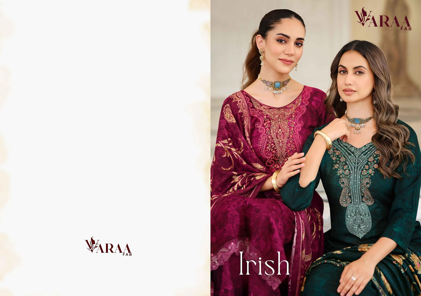 Irish Varaa Fab Pure Viscose Pashmina Suits Supplier Ahmedabad