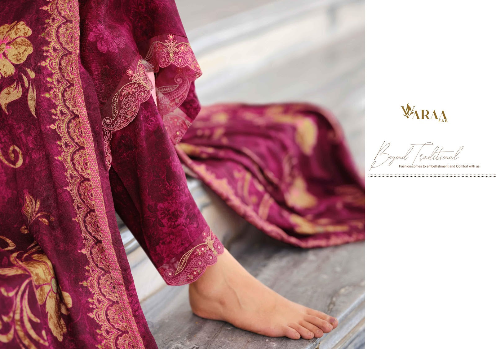 Irish Varaa Fab Pure Viscose Pashmina Suits Supplier Ahmedabad
