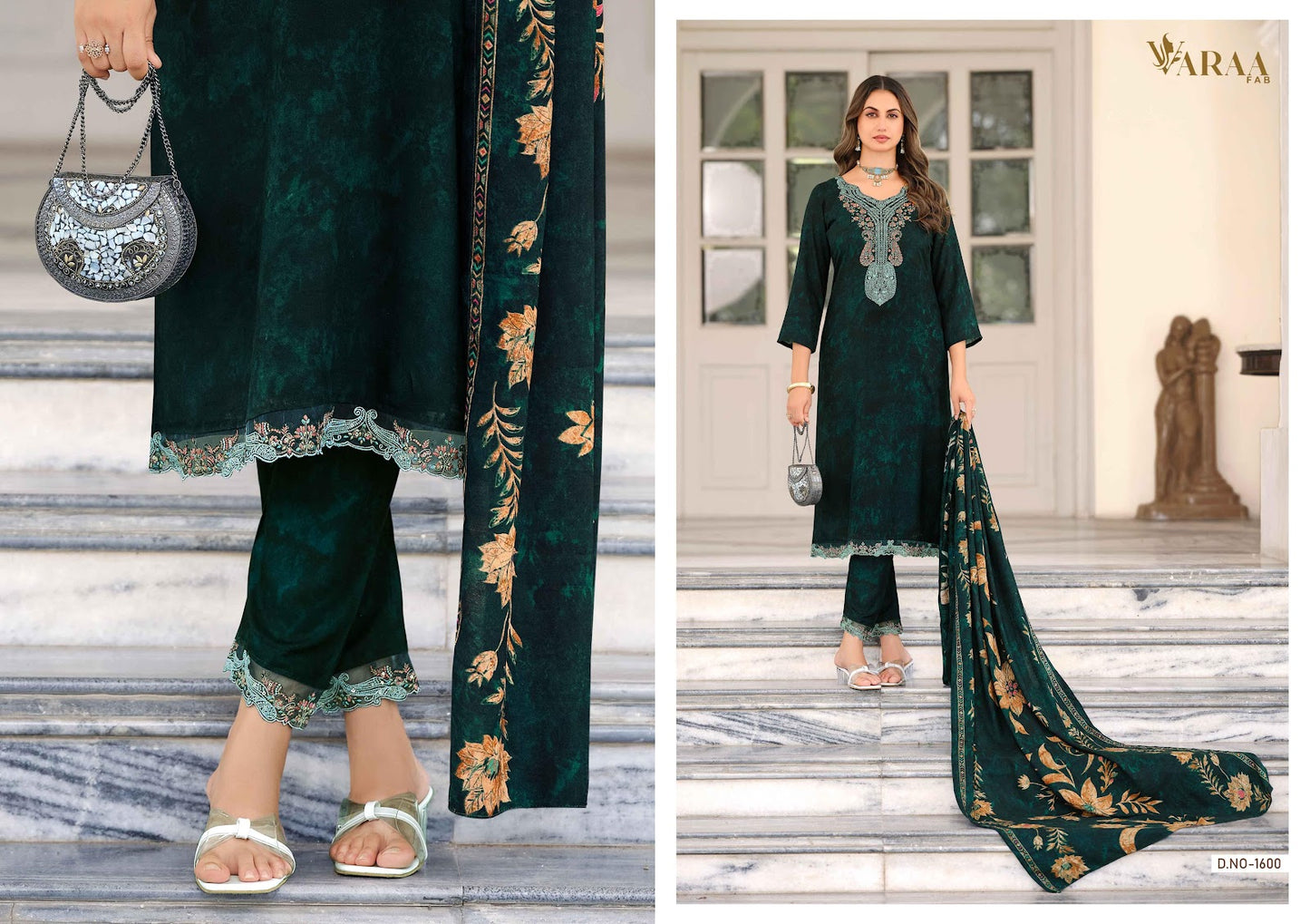 Irish Varaa Fab Pure Viscose Pashmina Suits Supplier Ahmedabad