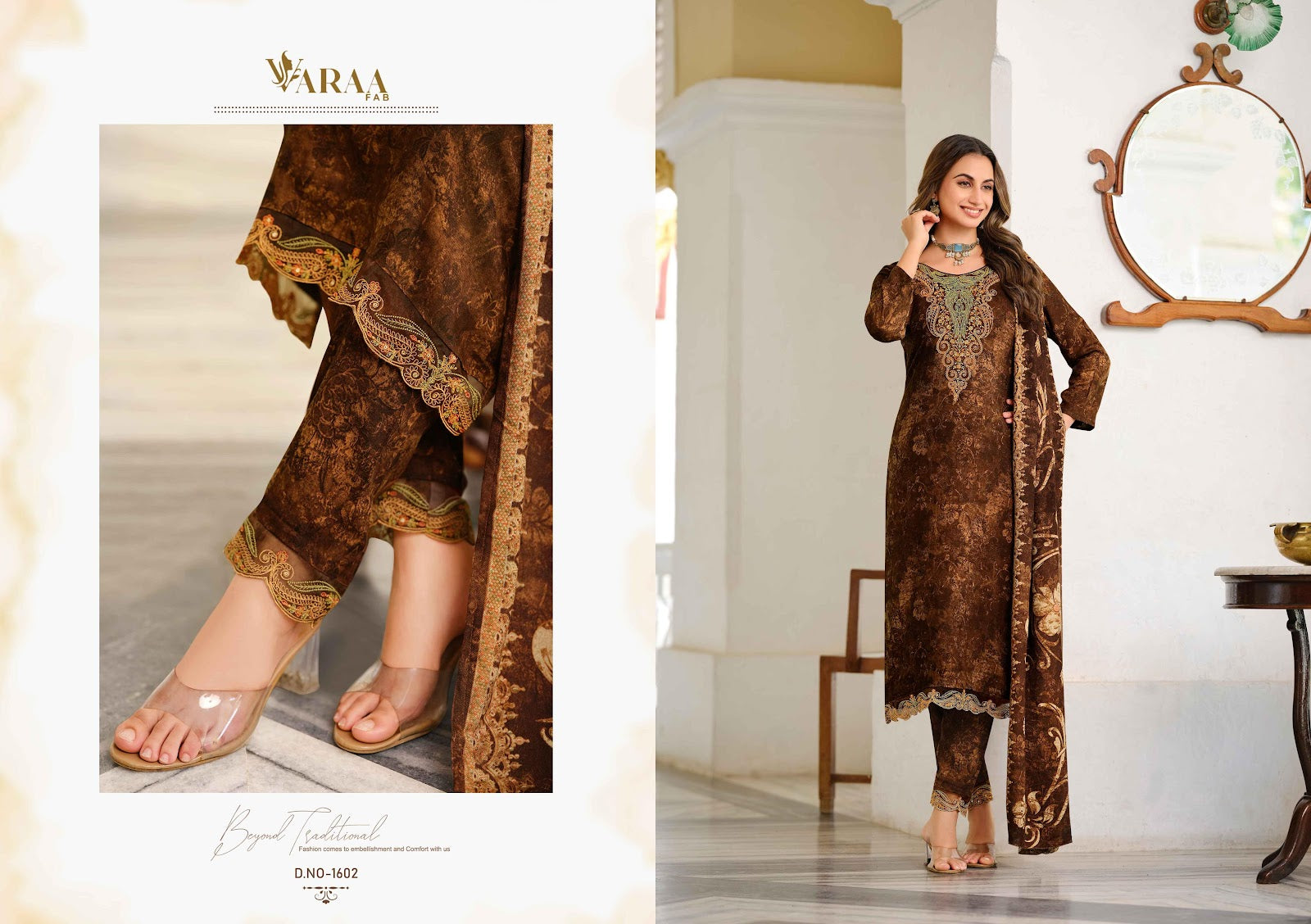 Irish Varaa Fab Pure Viscose Pashmina Suits Supplier Ahmedabad