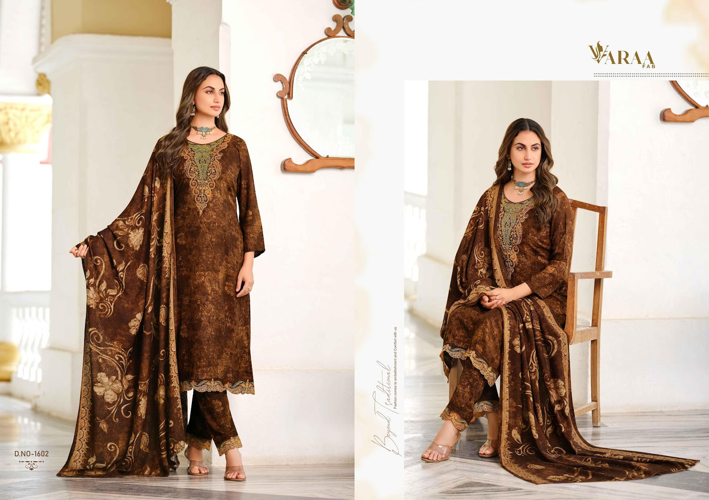 Irish Varaa Fab Pure Viscose Pashmina Suits Supplier Ahmedabad