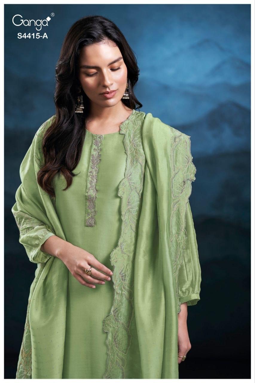 Iriska 4415 Ganga Silk Satin Plazzo Style Suits Supplier India