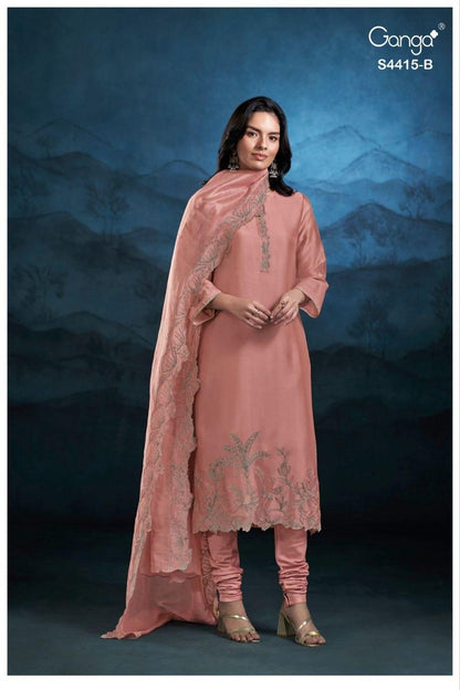 Iriska 4415 Ganga Silk Satin Plazzo Style Suits Supplier India