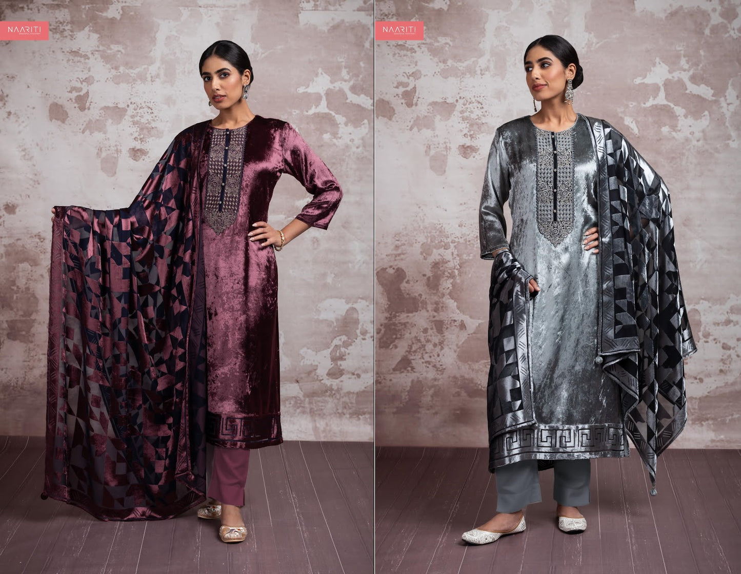 Iritya Naariti Velvet Suits Manufacturer Gujarat