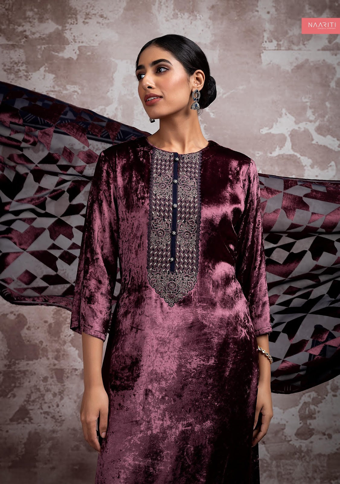 Iritya Naariti Velvet Suits Manufacturer Gujarat
