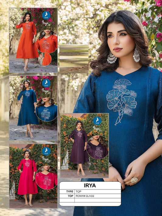 Irya Kaya Roman A-Line Kurti Wholesaler