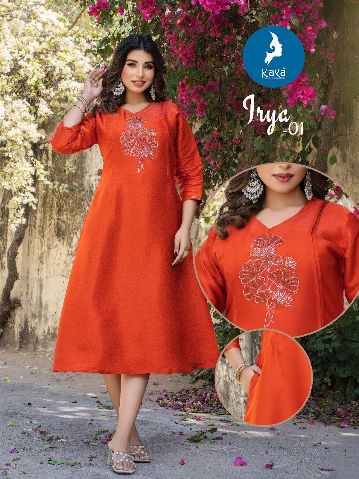 Irya Kaya Roman A-Line Kurti Wholesaler