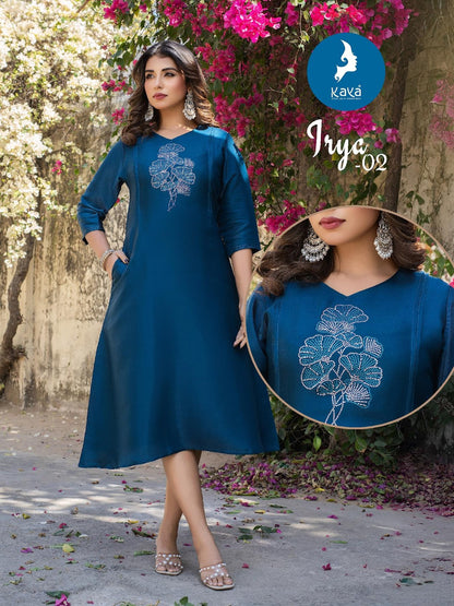 Irya Kaya Roman A-Line Kurti Wholesaler