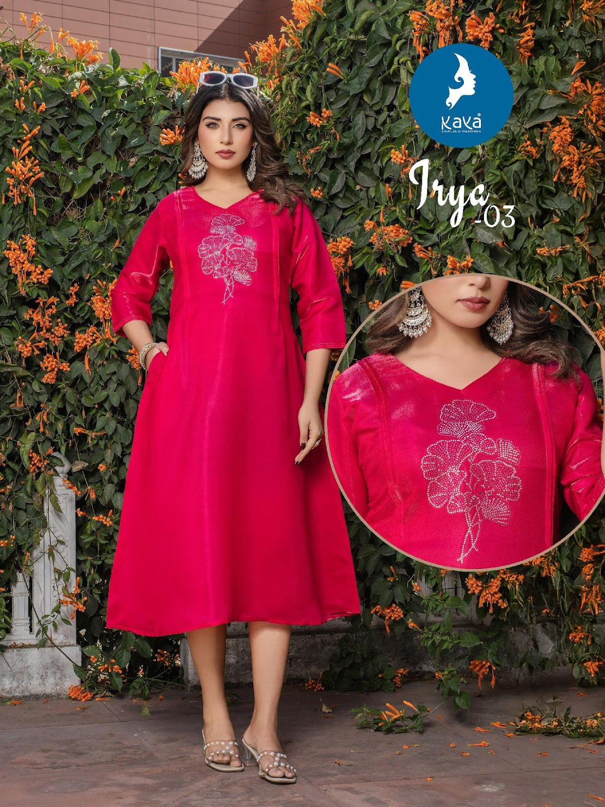 Irya Kaya Roman A-Line Kurti Wholesaler