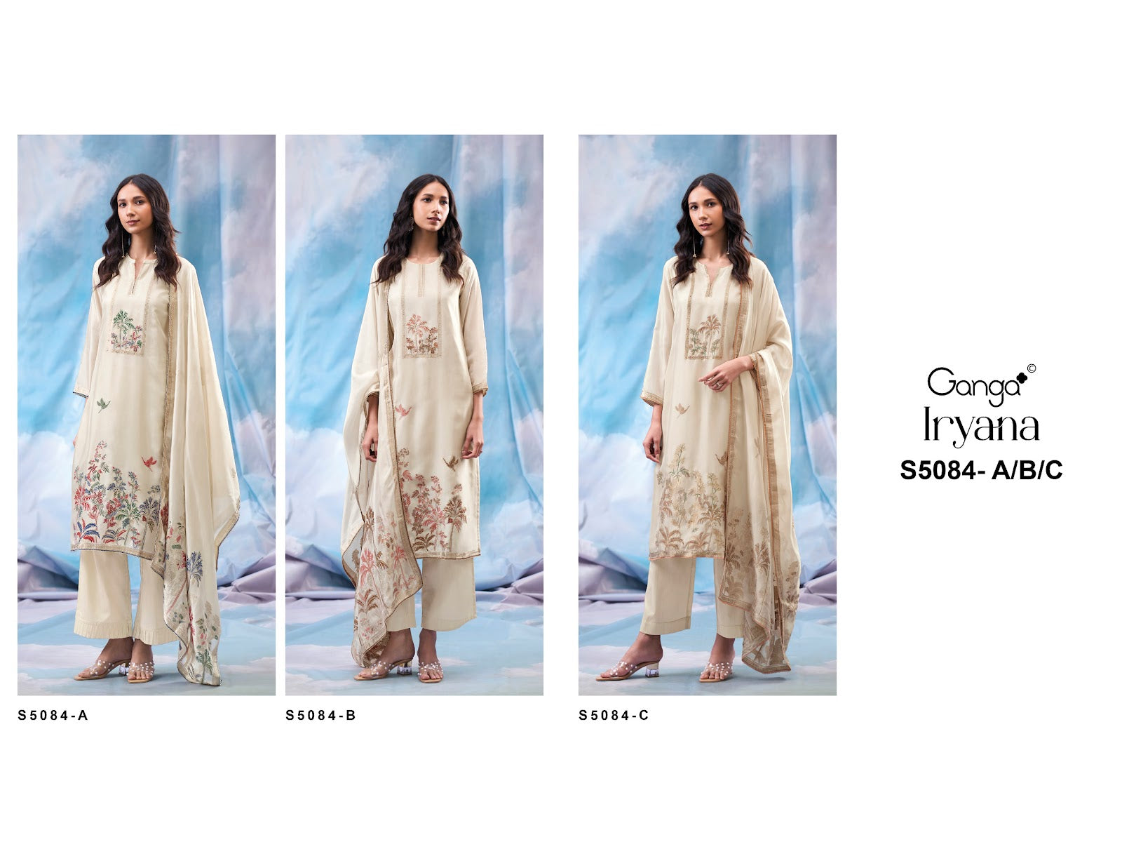 Iryana S5084 Ganga Woven Silk Pant Style Suits Manufacturer Gujarat
