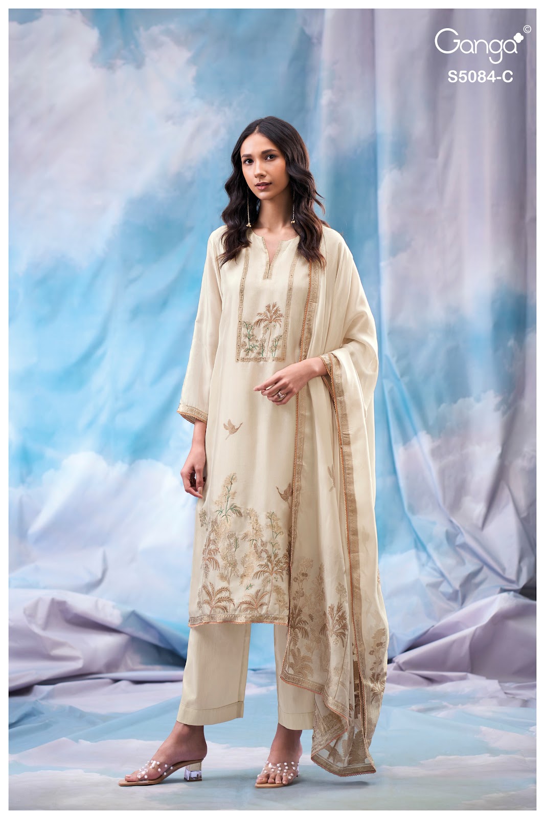 Iryana S5084 Ganga Woven Silk Pant Style Suits Manufacturer Gujarat