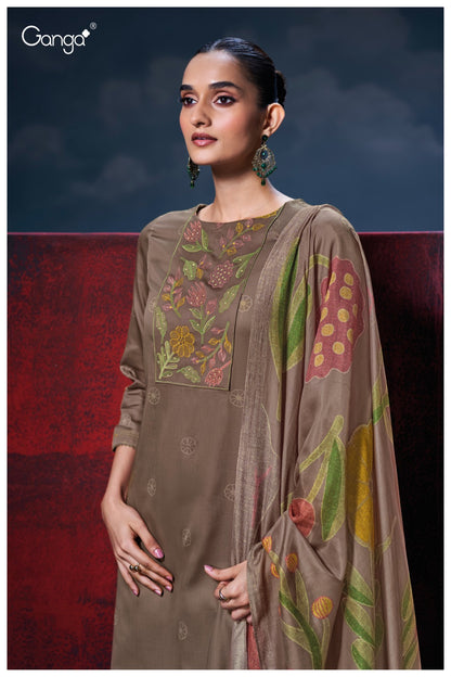Isalith 3715 Ganga Premium Cotton Plazzo Style Suits Wholesale Rate
