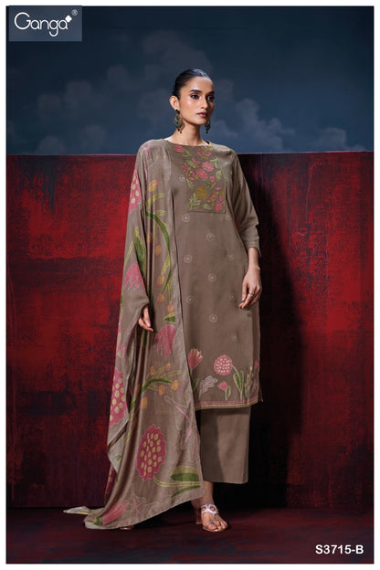 Isalith 3715 Ganga Premium Cotton Plazzo Style Suits Wholesale Rate