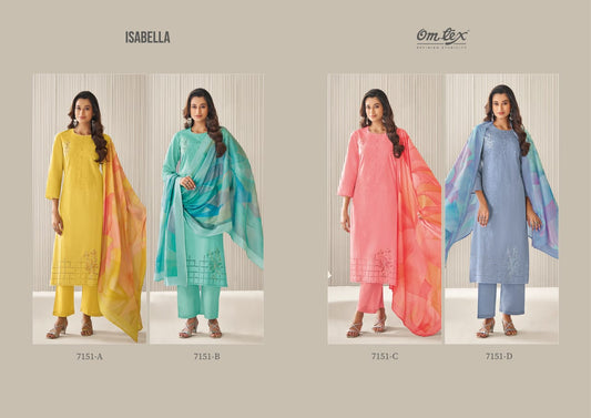Isbella Omtex Pure Organdy Pant Style Suits Supplier Gujarat