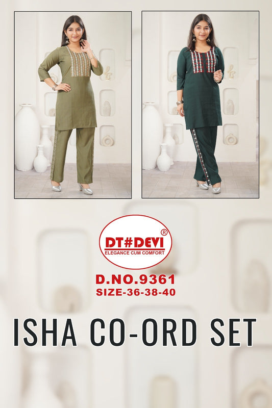 Isha Dn 9361 Dt Devi Vetican Girls Co Ord Set Wholesaler India