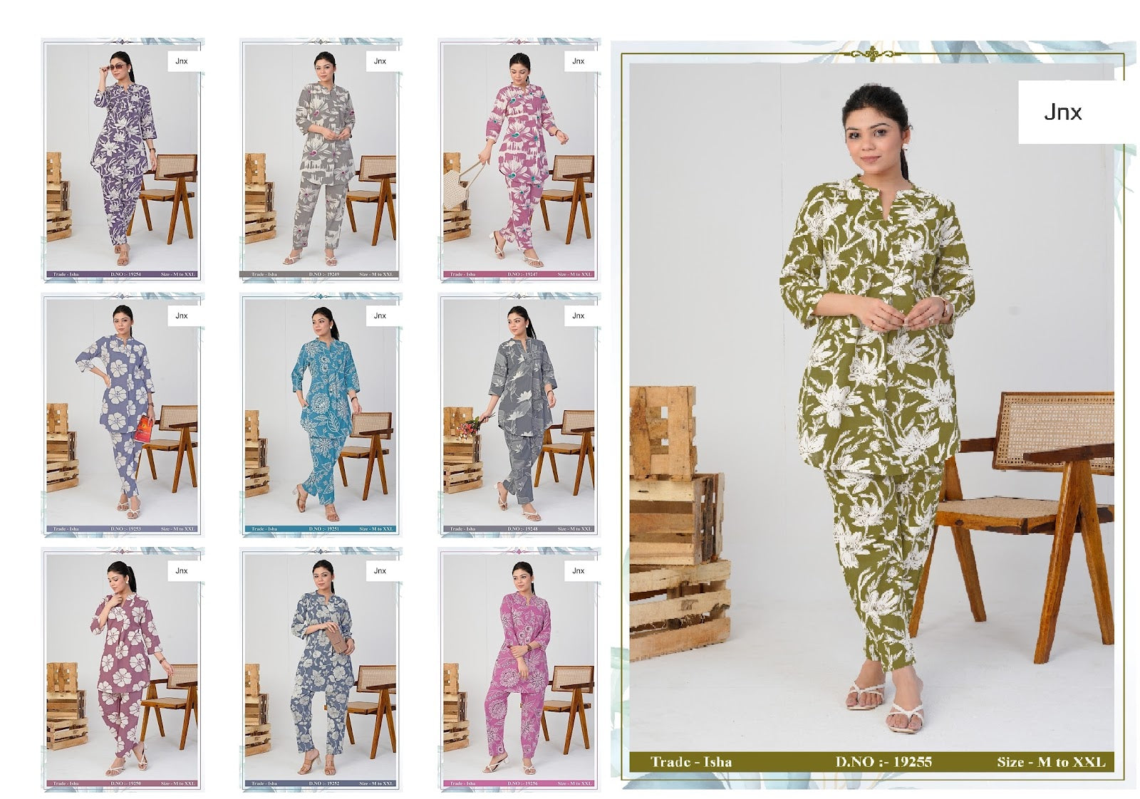 Isha Jnx Rayon Co Ord Set Wholesale Price