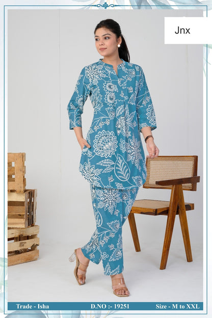 Isha Jnx Rayon Co Ord Set Wholesale Price