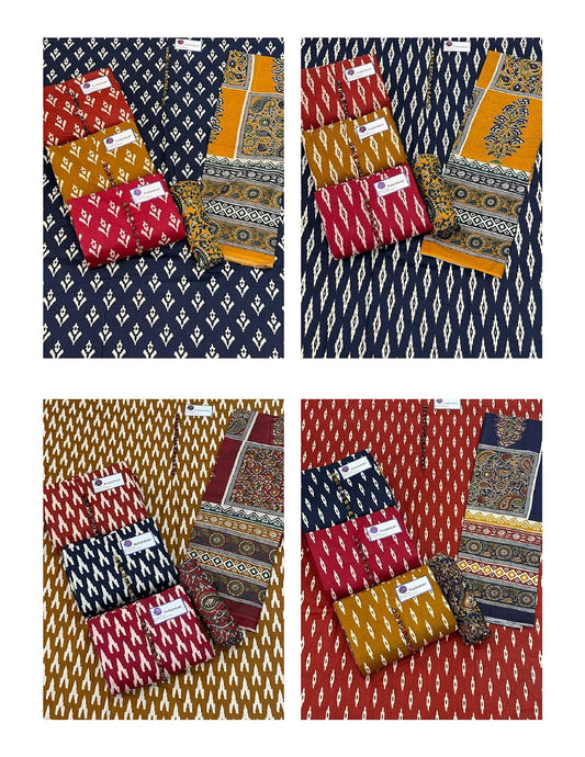 Isha Print Kalamkari Cotton Salwar Suits Wholesaler