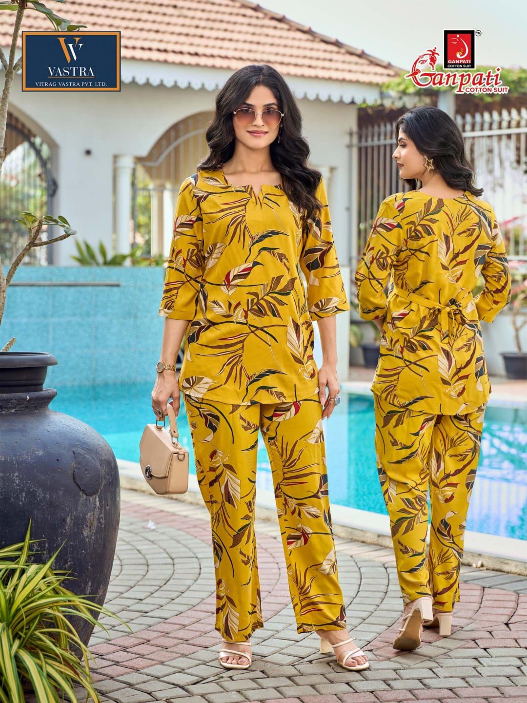Isha Vol 12 Vastra Ganpati Rayon Co Ord Set Wholesale Rate