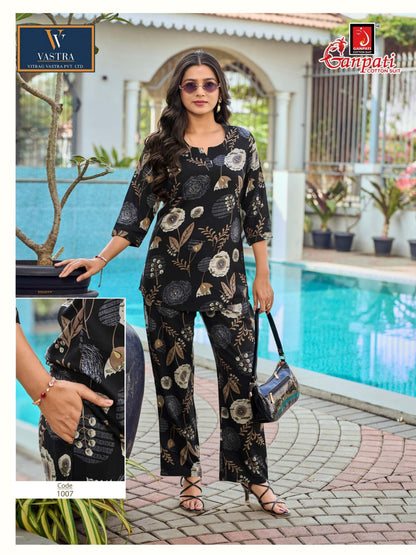 Isha Vol 12 Vastra Ganpati Rayon Co Ord Set Wholesale Rate
