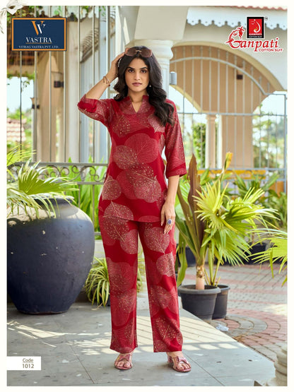 Isha Vol 12 Vastra Ganpati Rayon Co Ord Set Wholesale Rate