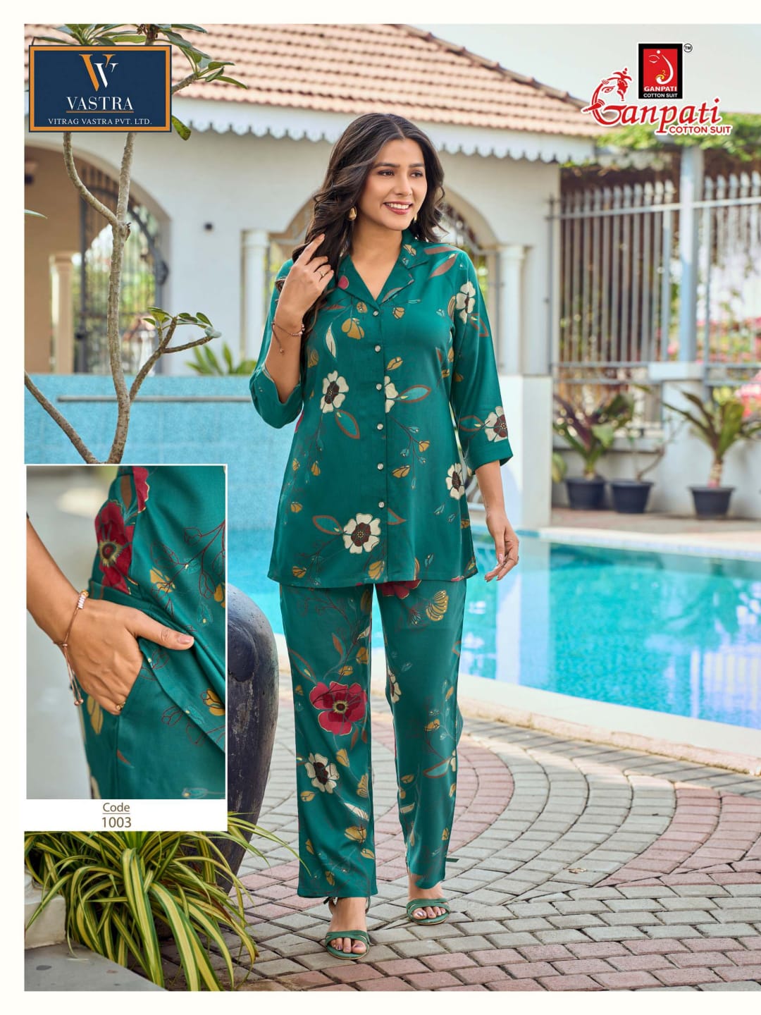 Isha Vol 12 Vastra Ganpati Rayon Co Ord Set Wholesale Rate